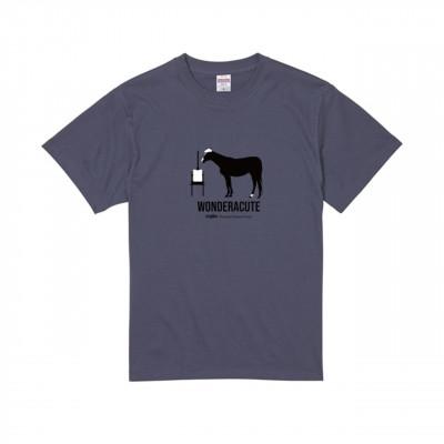 ふるさと納税 平取町 [競馬グッズ][ワンダーアキュート画伯](グレイッシュパープル)Tシャツ[XL]