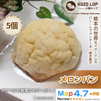 ふるさと納税 北栄町 [鳥取県産 人気菓子パン]メロンパン 5個
