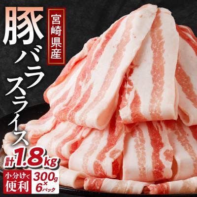 ふるさと納税 都農町 宮崎県産豚バラスライス計1.8kg[T009-0096]