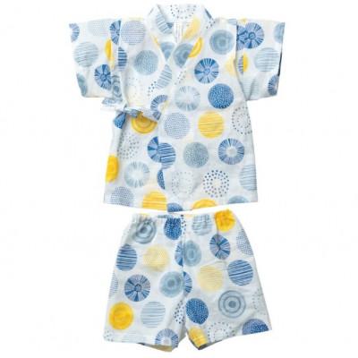 ふるさと納税 寝屋川市 [70cm]甚平 丸柄 日本製 かわいい おしゃれ お祭りにも