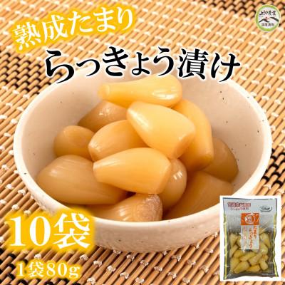 ふるさと納税 三股町 熟成たまりらっきょうセット(80g×10袋・計800g)[MI012]