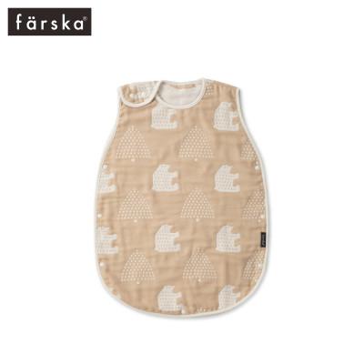 ふるさと納税 みよし市 farska ファルスカ 6重ガーゼ スリーパー キッズ モリノクマ-ティーブラウン | 