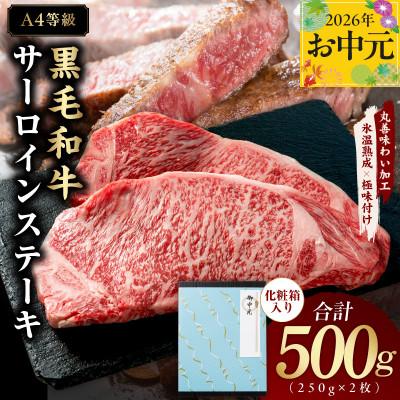 ふるさと納税 泉佐野市 [中元/熨斗]黒毛和牛 サーロインステーキ500g 氷温熟成×極味付け A4ランク mrz0266t