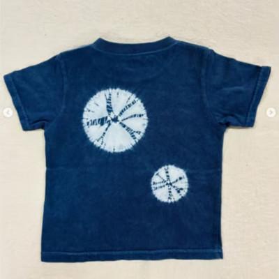 ふるさと納税 三好市 《110cm》三好の藍染　藍染子供服Tシャツ(巻き上げ染め)　綿100%　男の子/女の子人気柄_2
