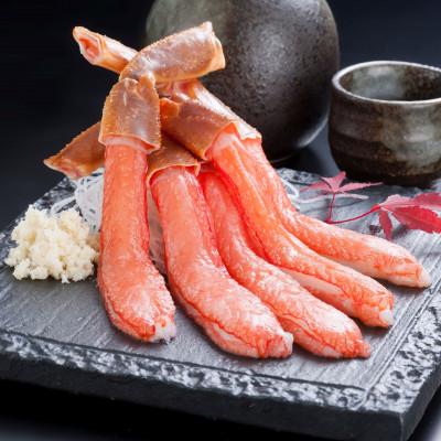 ふるさと納税 網走市 満足度で選ばれるズワイ蟹ポーション500g×2袋 便利なむき身 計1kg