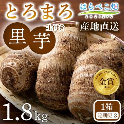 ふるさと納税 西尾市 [定期便3ヶ月]里芋『とろまろ』土付き・1.8kg1箱