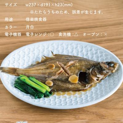 ふるさと納税 甲賀市 【信楽焼・明山】日と月　平皿　中(月白)ht-18_1