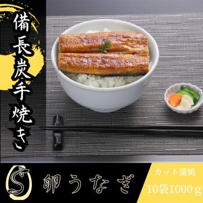 ふるさと納税 宮崎市 「卵うなぎ」備長炭手焼カット蒲焼1kg(10袋)