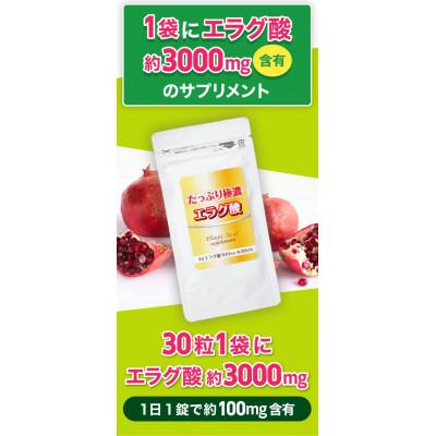 ふるさと納税 富山市 エラグ酸 サプリ 高濃度 1日100mg たっぷり極濃エラグ酸サプリメント 30粒
