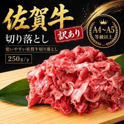 ふるさと納税 鳥栖市 艶さし![A4〜A5]訳あり!佐賀牛切り落とし 250g/p(鳥栖市)