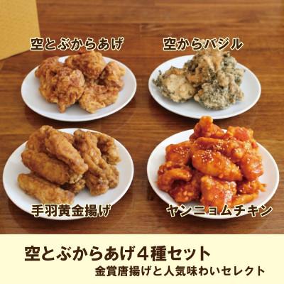 ふるさと納税 四條畷市 空とぶからあげ4種セット 金賞唐揚げと人気味わいセレクト