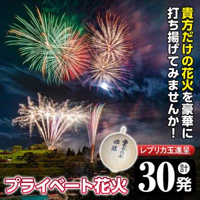 ふるさと納税 日置市 [太洋花火]プライベート花火(計30発・レプリカ玉進呈)打揚場所・日時は応相談!