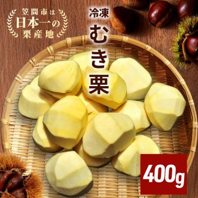 ふるさと納税 笠間市 [2026年秋 先行予約]アカツファームの冷凍むき生栗(手むき)400g(200g×2パック)