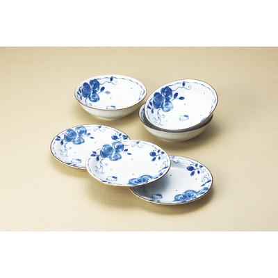 ふるさと納税 土岐市 [美濃焼]ハローキティ ブルーローズ プレート・ボウル 6点セット