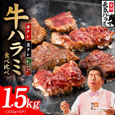 ふるさと納税 泉佐野市 [3種食べ比べ]牛ハラミ 1.5kg(300g×5P) 小分け 訳あり 規格外 TVで話題