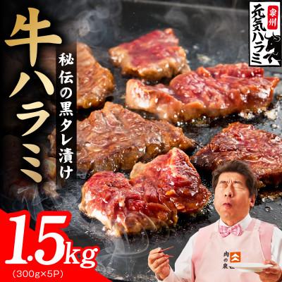 ふるさと納税 泉佐野市 [新登場]極旨黒ダレ 牛ハラミ 1.5kg(300g×5P) 小分け 訳あり 規格外 TVで話題