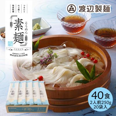 ふるさと納税 茅野市 そうめん40食 1袋250g2人前×20袋(計5kg)信州八ヶ岳よりお届け