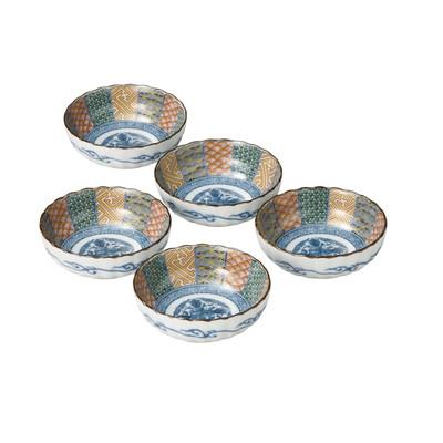 ふるさと納税 土岐市 [美濃焼]染錦祥瑞 小鉢 5個セット
