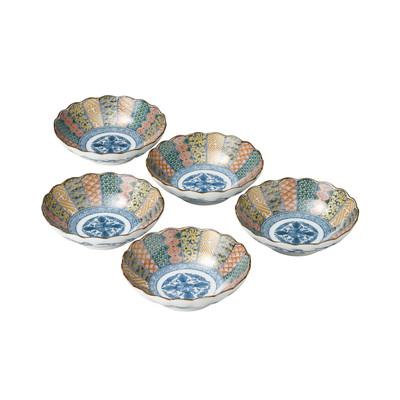 ふるさと納税 土岐市 [美濃焼]染錦祥瑞 煮物鉢 5個セット