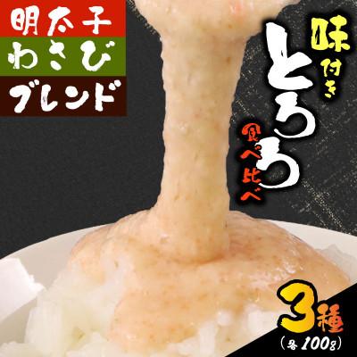ふるさと納税 牧之原市 味付けとろろ汁 3種食べ比べセット ×各2個