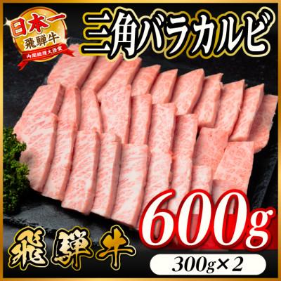 ふるさと納税 羽島市 飛騨牛 三角バラカルビ焼肉 600g タレ付き