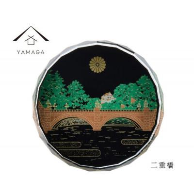 ふるさと納税 海南市 紀州漆器 ぬりもん de Verre クリスタル ペーパーウェイト 蒔絵 二重橋
