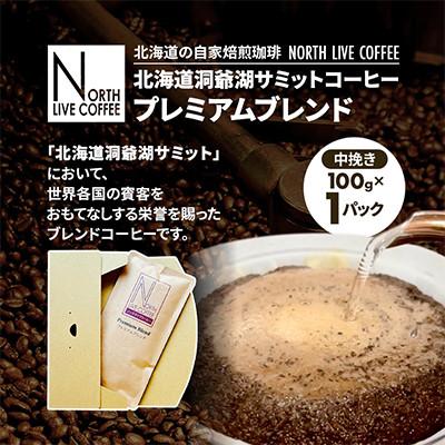 ふるさと納税 江別市 北海道洞爺湖サミットコーヒー「プレミアムブレンド」※中挽き(100g×1パック)