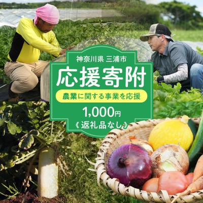 ふるさと納税 三浦市 [返礼品なし]応援寄附 農業に関する事業を応援(1,000円)