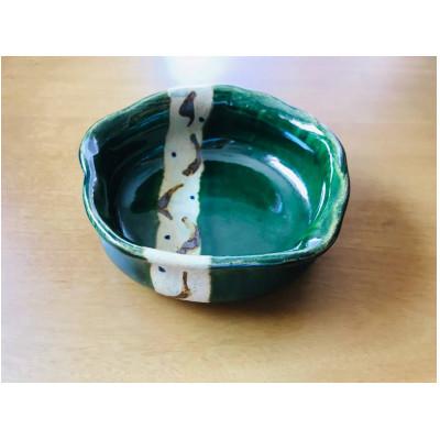 ふるさと納税 土岐市 [美濃焼]織部手作り変形浅鉢揃え2個セット