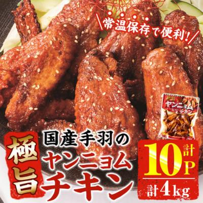 ふるさと納税 門川町 極旨 ヤンニョムチキン(400g×10P)(門川町)