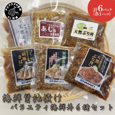 ふるさと納税 松浦市 [海鮮醤油漬け]バラエティ海鮮丼6種セット各1パック