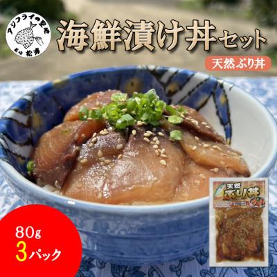 ふるさと納税 松浦市 海鮮漬け丼セット 天然ぶり丼3パック