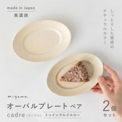 ふるさと納税 瑞浪市 [美濃焼]miyama. 日常使いにピッタリ!取皿サイズのオーバルプレートペア トゥインクルイエロー