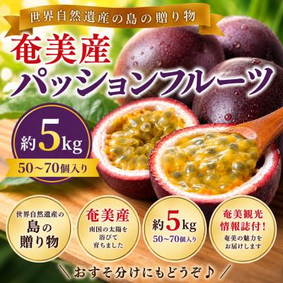 ふるさと納税 奄美市 [2026年観光雑誌付き]大満足!奄美産パッションフルーツ約5kg(50〜70個)甘酸っぱい黄金果肉