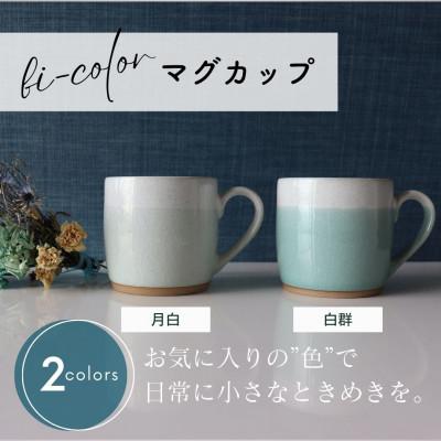 ふるさと納税 土岐市 [美濃焼] bi-color マグカップ 2色セット (月白・白群) [山二製陶所]