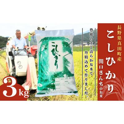 ふるさと納税 上田市 コシヒカリ 関口さんちのお米 精米 3kg