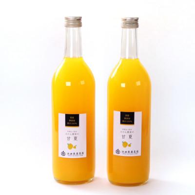 ふるさと納税 かつらぎ町 無添加甘夏ジュース720ml×2本[100%ジュース・ストレートジュース][柑橘・果汁]