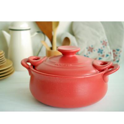 ふるさと納税 土岐市 【美濃焼】セラキッチン両手鍋24cm(レッド)【クリヤマ】 |  | 03