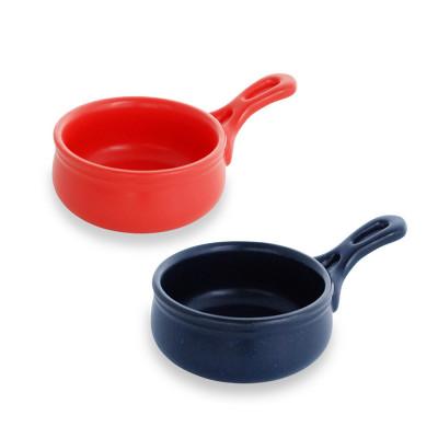 ふるさと納税 土岐市 [美濃焼]セラキッチン片手鍋13cm2個セット(ネイビー&amp;レッド)[クリヤマ]