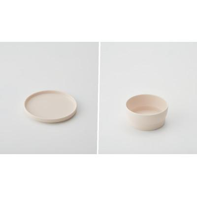 ふるさと納税 土岐市 012 StackStock プレート・ボウルMサイズペアセット 桜色