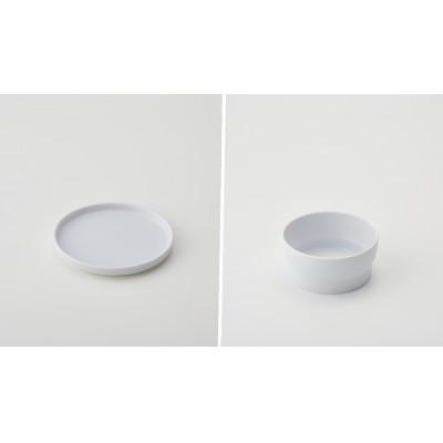 ふるさと納税 土岐市 015 StackStock プレート・ボウルMサイズペアセット 勿忘草色