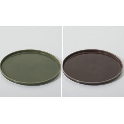 ふるさと納税 土岐市 057 StackStockグロス 22cmプレートペアセット Matcha×Azuki