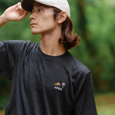 ふるさと納税 那須塩原市 毎日着たくなるウールTシャツ | メリノウール100% ・刺繍・Lサイズ