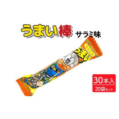 ふるさと納税 常総市 うまい棒 サラミ味 30本入×20袋 駄菓子