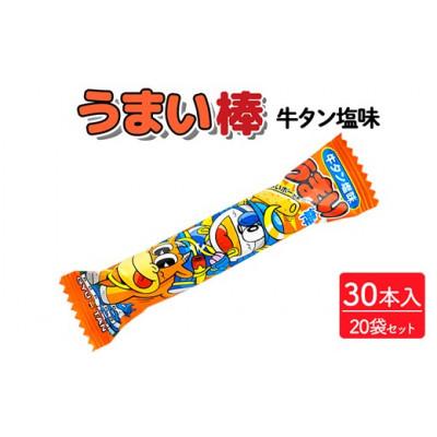 ふるさと納税 常総市 うまい棒 牛タン塩味 30本入×20袋 駄菓子