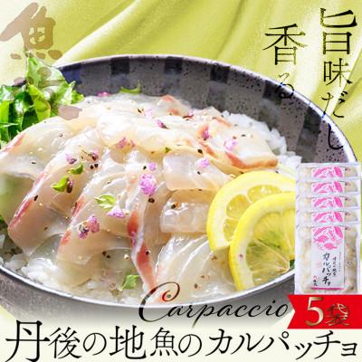 ふるさと納税 京丹後市 [海鮮 カルパッチョ 食べ比べ 5種]旨味を和えて仕上げる 丹後の地魚カルパッチョ 5食セット