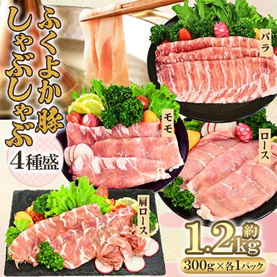 ふるさと納税 田川市 ふくよか豚 しゃぶしゃぶ4種盛 1.2kg(300g×4パック)(田川市)