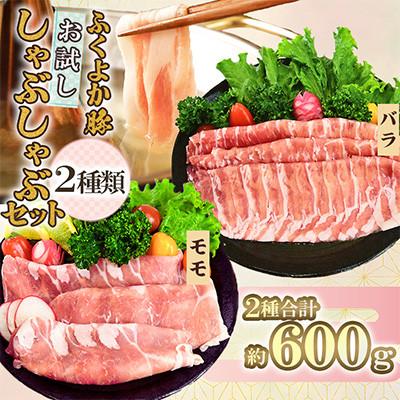 ふるさと納税 田川市 ふくよか豚 お試ししゃぶしゃぶ(バラ+モモ)セット 計600g(田川市)