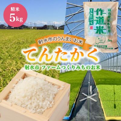 ふるさと納税 射水市 [先行予約・R8年産]ファームつくりみちのお米 作道米 てんたかく 5kg 精米