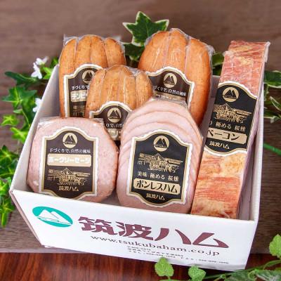 ふるさと納税 阿見町 筑波ハム 銘柄豚「常陸の輝き」バラエティ6品(ハム・ベーコン・ソーセージ)[茨城県共通返礼品]